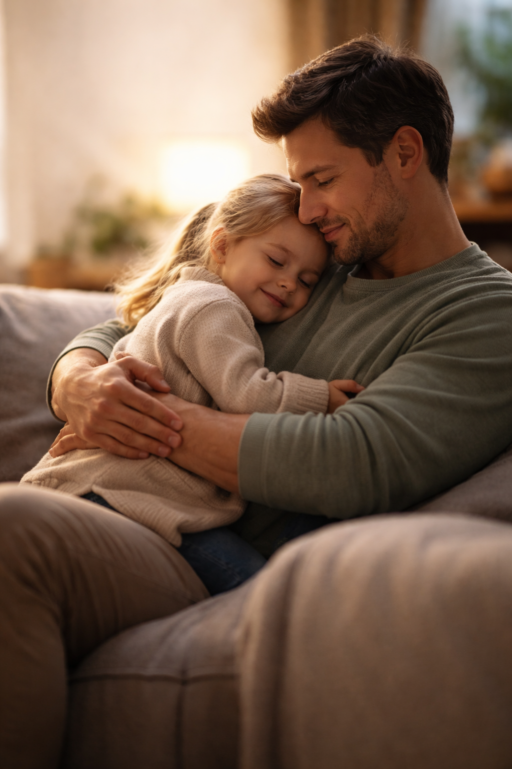 Group of fathers supporting one another